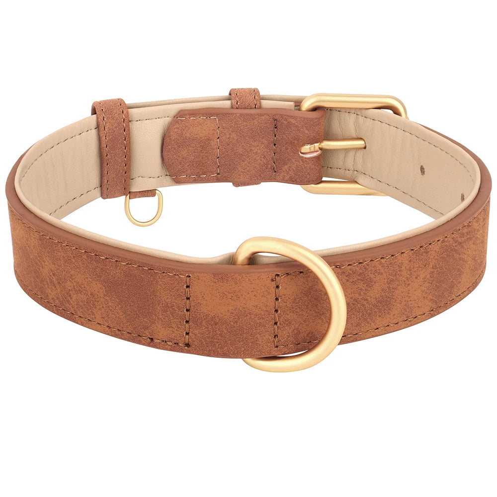 Durable Leather Dog Collar – Soft & Adjustable