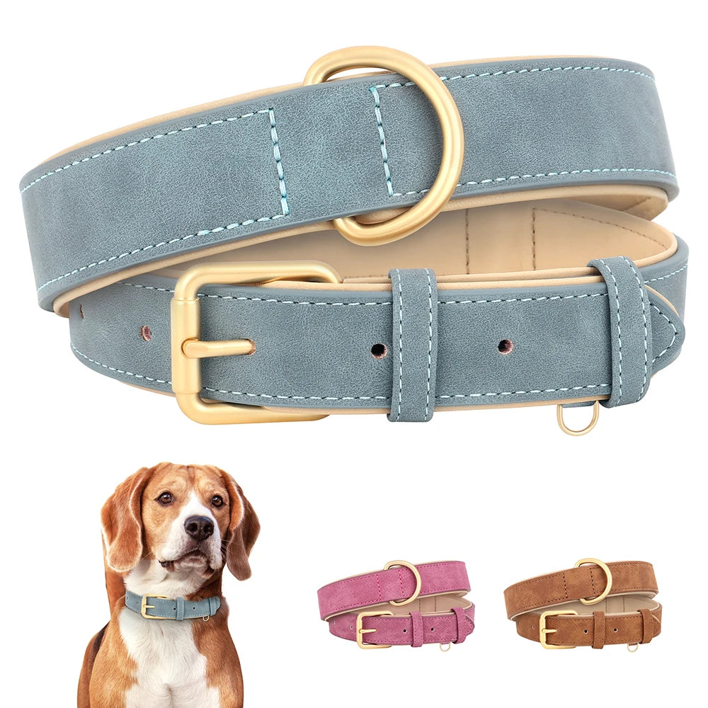 Durable Leather Dog Collar – Soft & Adjustable