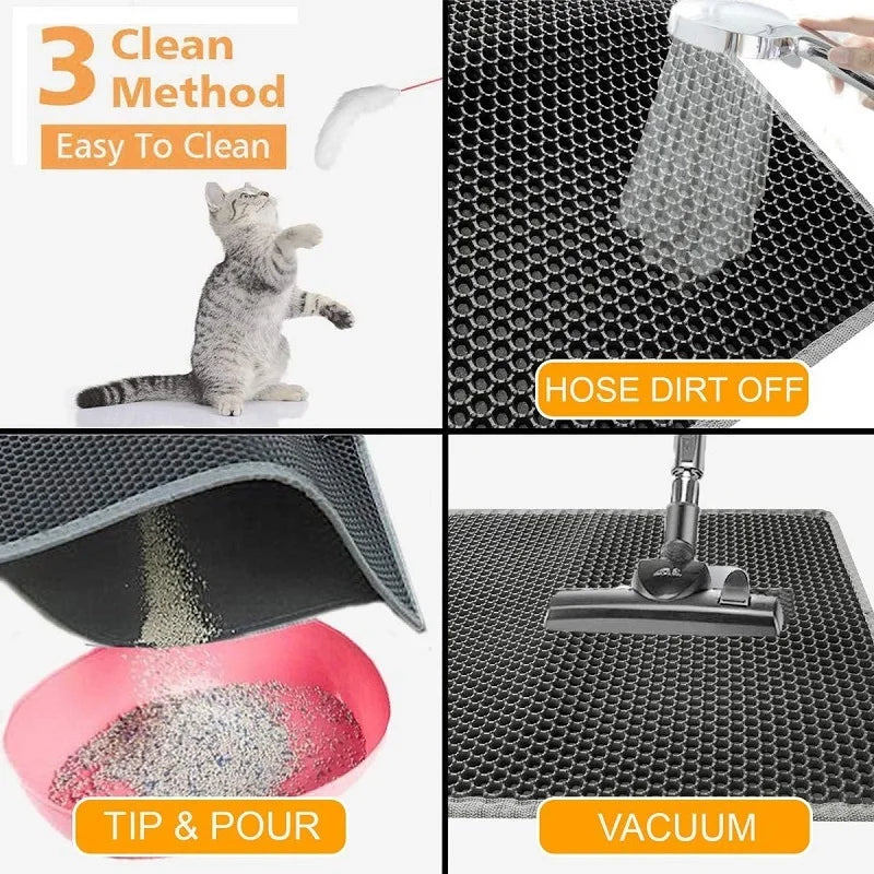 Double-Layer Waterproof Cat Litter Mat