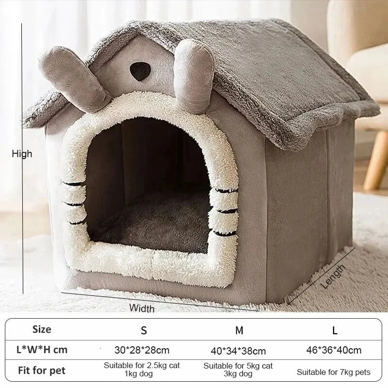 Indoor Warm House/Bed with Removable Cushion