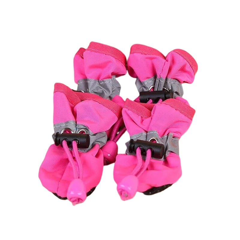 4pcs/set Waterproof Dog Shoes